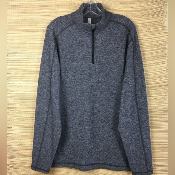 Lululemon Surge Warm 1/2 Zip Silver Heathered Dark Slate Size XL - Picture 5 of 13